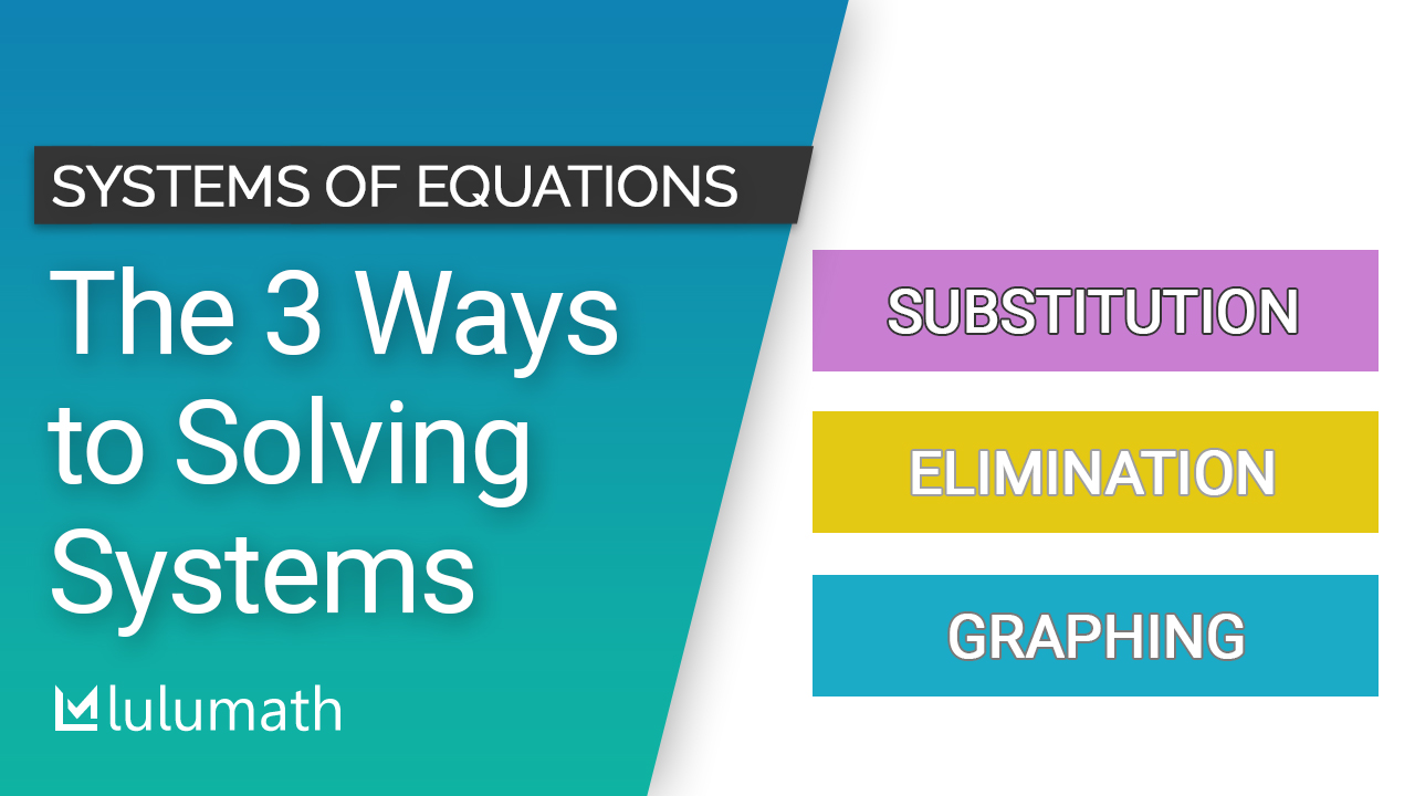 practice solving systems of equations (3 different methods) (of 2)