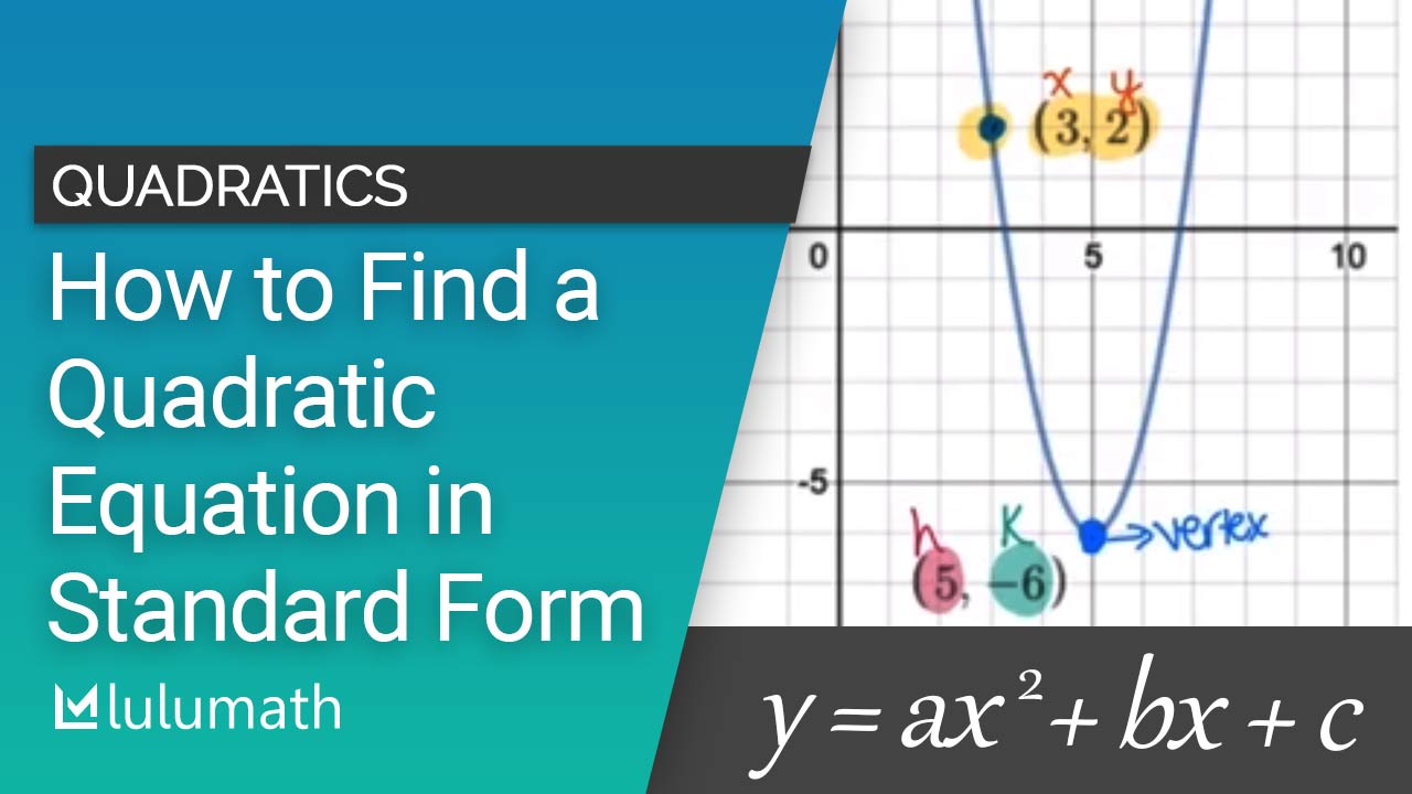 How to Find a Quadratic Equation in Standard Form