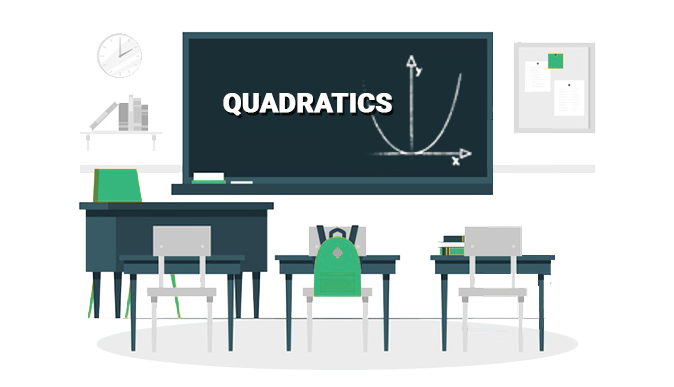 quadratics written on blackboard